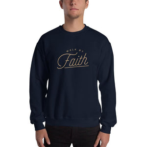Walk by Faith Christian Sweatshirt - S / Navy - Sweatshirts