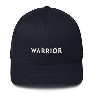 Warrior Fitted Flexfit Twill Baseball Hat - S/m / Dark Navy - Hats