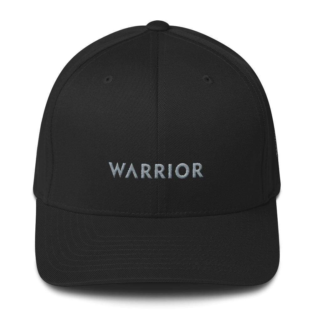 Warrior & Grey Ribbon Fitted Hat - Parkinson's and Brain Tumor Awareness