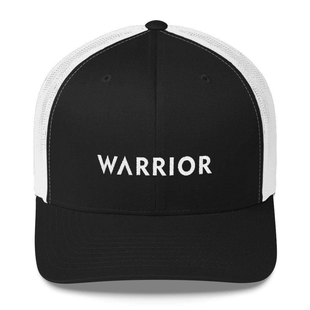 
            
                Load image into Gallery viewer, Warrior Snapback Trucker Hat - One-size / Black/ White - Hats
            
        