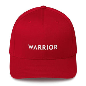 Warrior & White Ribbon Flexfit Fitted Fitted Hat - S/m / Red - Hats