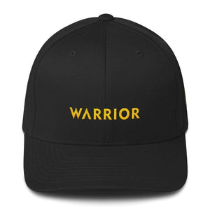 
            
                Load image into Gallery viewer, Warrior &amp;amp; Yellow Ribbon Twill Flexfit Fitted Hat For Sarcoma Suicide Prevention &amp;amp; Military Causes - S/m / Black - Hats
            
        