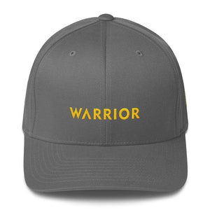 Warrior & Yellow Ribbon Twill Flexfit Fitted Hat For Sarcoma Suicide Prevention & Military Causes - S/m / Grey - Hats