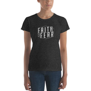 Womens Faith Over Fear T-Shirt - S / Black - T-Shirts