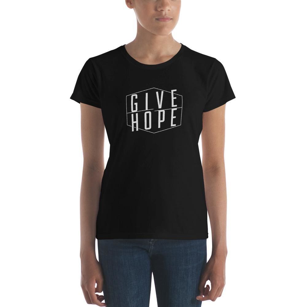 Womens Give Hope T-Shirt - S / Black - T-Shirts