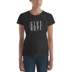 Womens Give Hope T-Shirt - S / Heather Dark Grey - T-Shirts