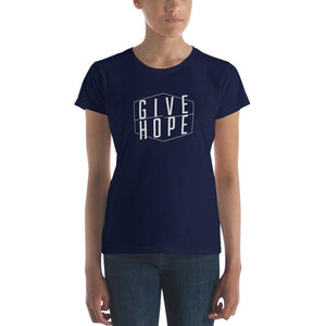 Womens Give Hope T-Shirt - S / Navy - T-Shirts