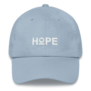Womens Hope Heart Dad Hat - One-size / Light Blue - Hats