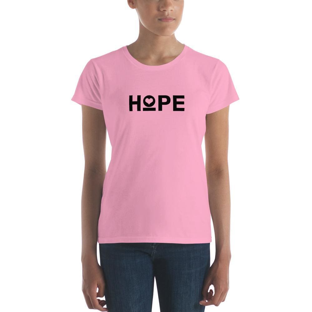 Womens Hope Heart T-Shirt - S / CharityPink - T-Shirts