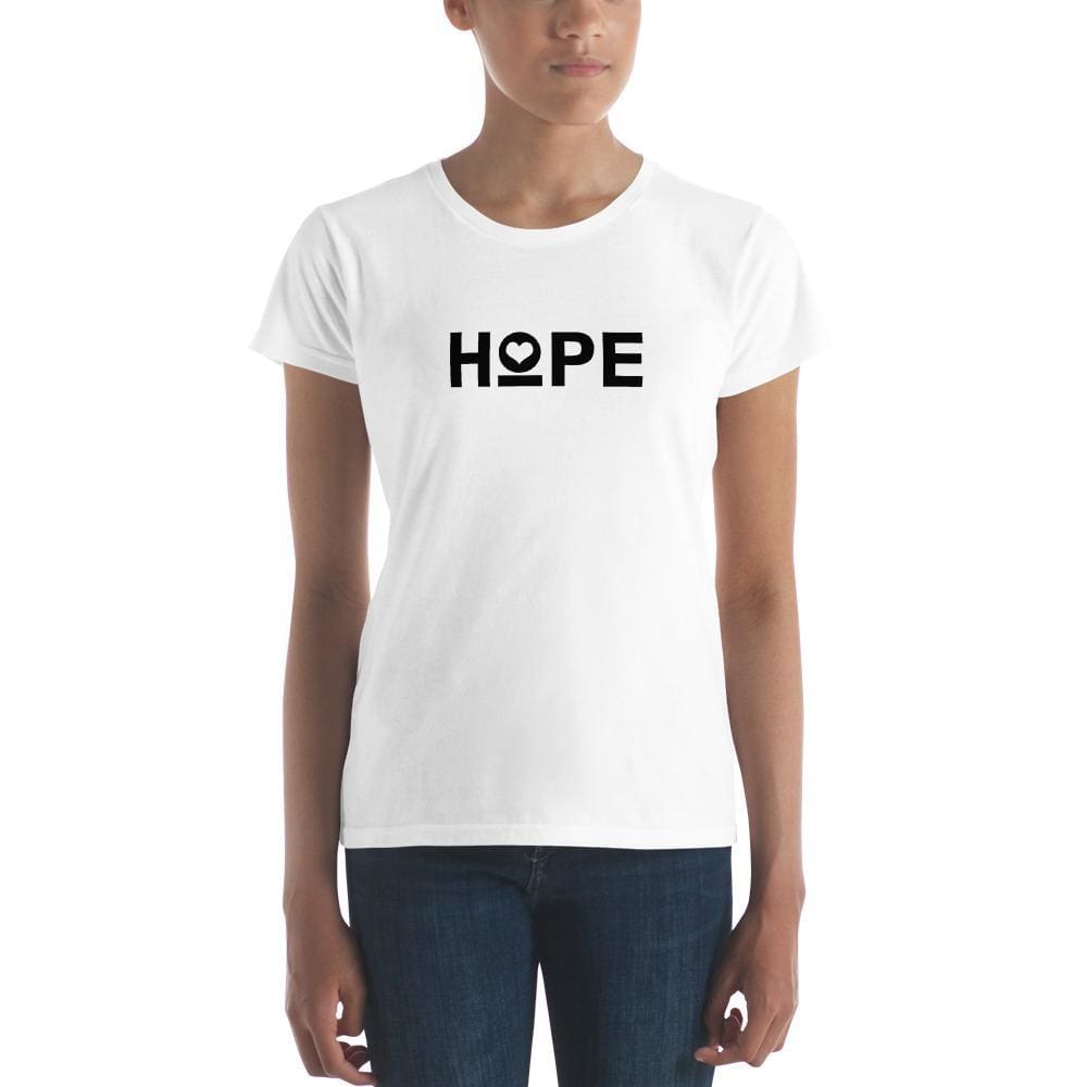 Womens Hope Heart T-Shirt - S / White - T-Shirts