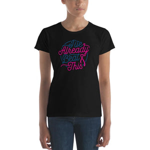Womens Ive Already Beat This Breast Cancer Awareness Shirt - S / Black - T-Shirts