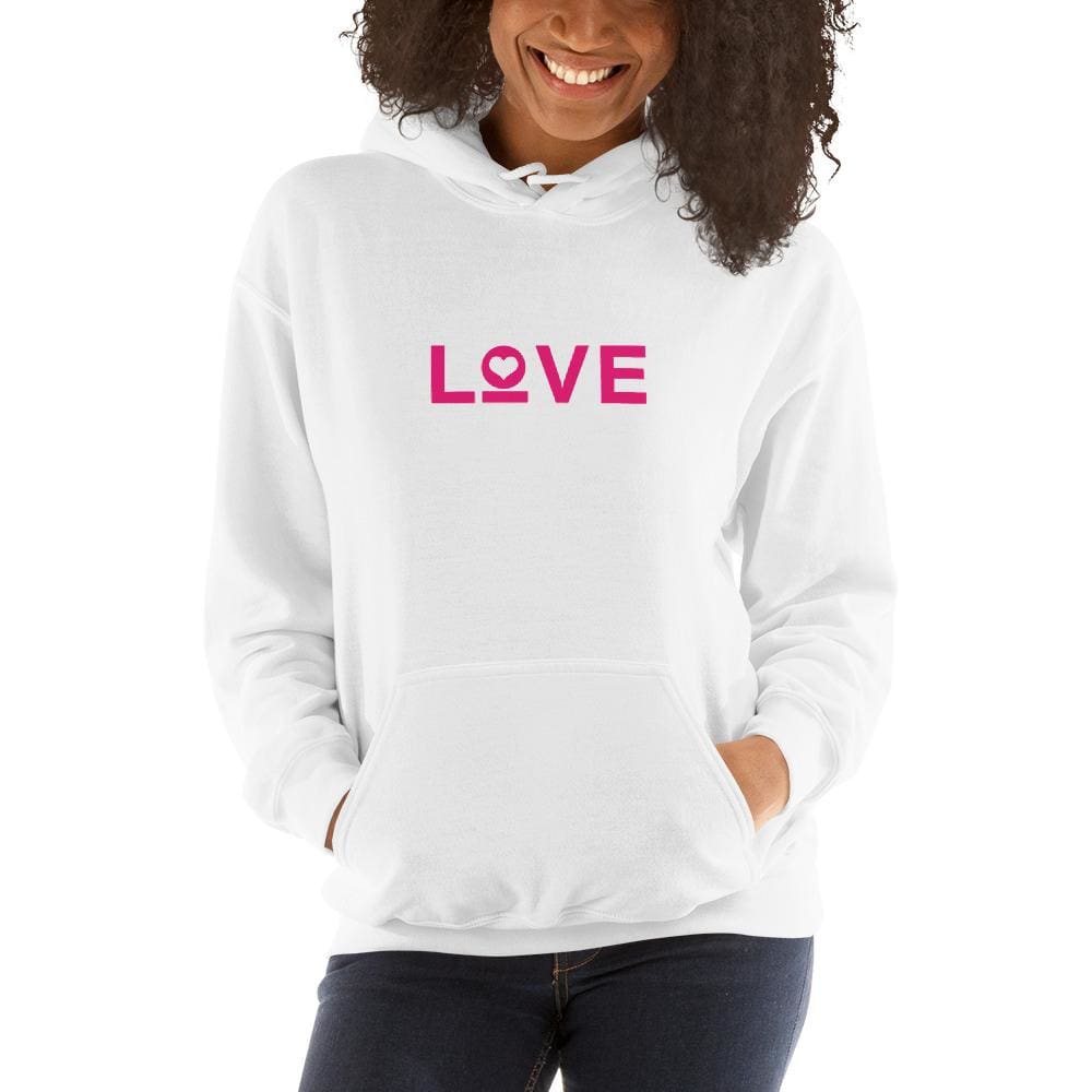 Womens Love Hoodie Sweatshirt - 5XL / White - Sweatshirts