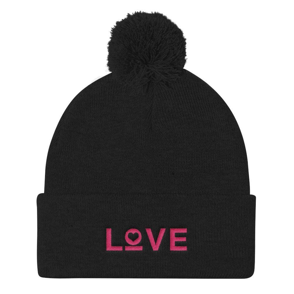 Women's Love Pom Pom Knit Beanie