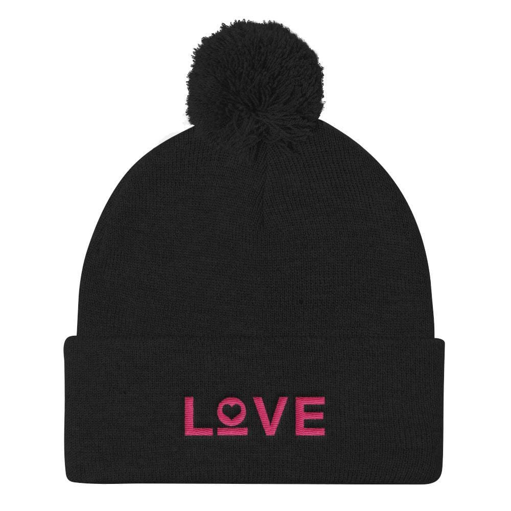 Women's Love Pom Pom Knit Beanie