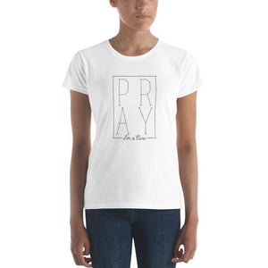 Womens Pray for a Cure Christian T-Shirt - S / White - T-Shirts