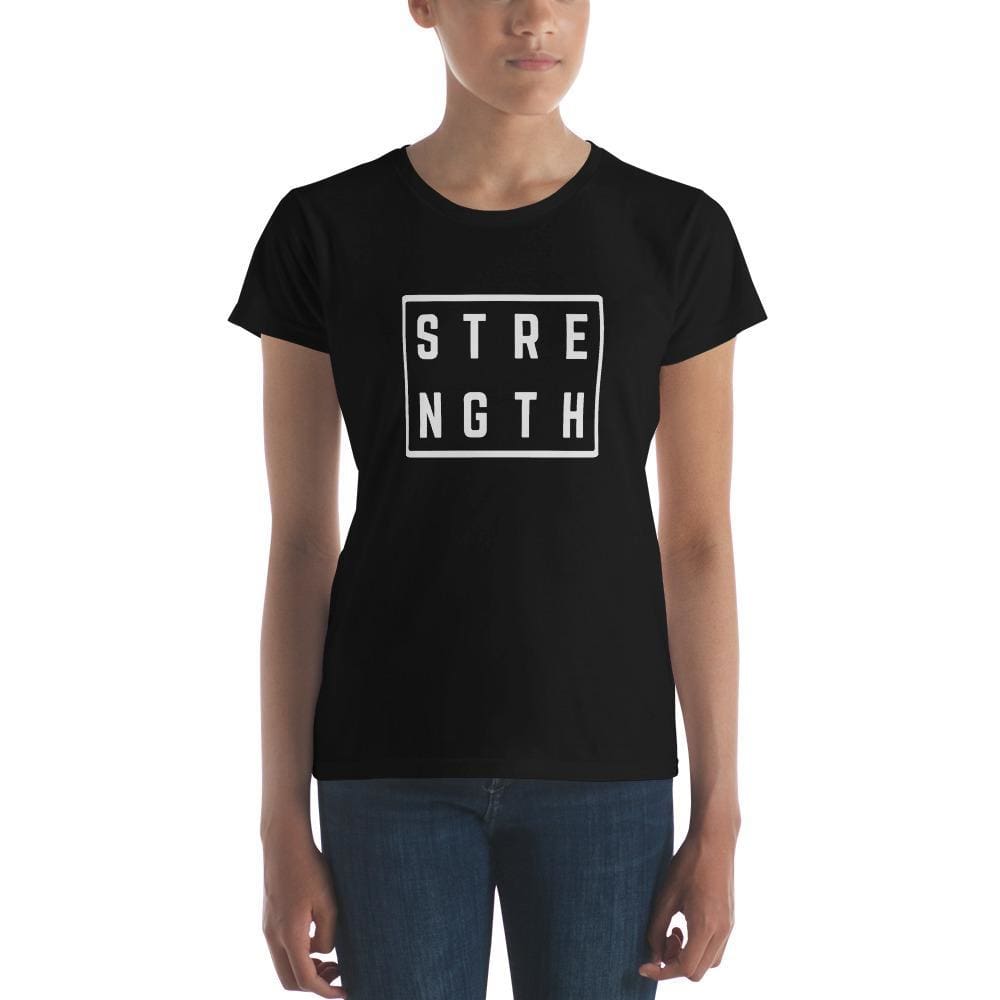 Womens Strength Square T-Shirt - S / Black - T-Shirts