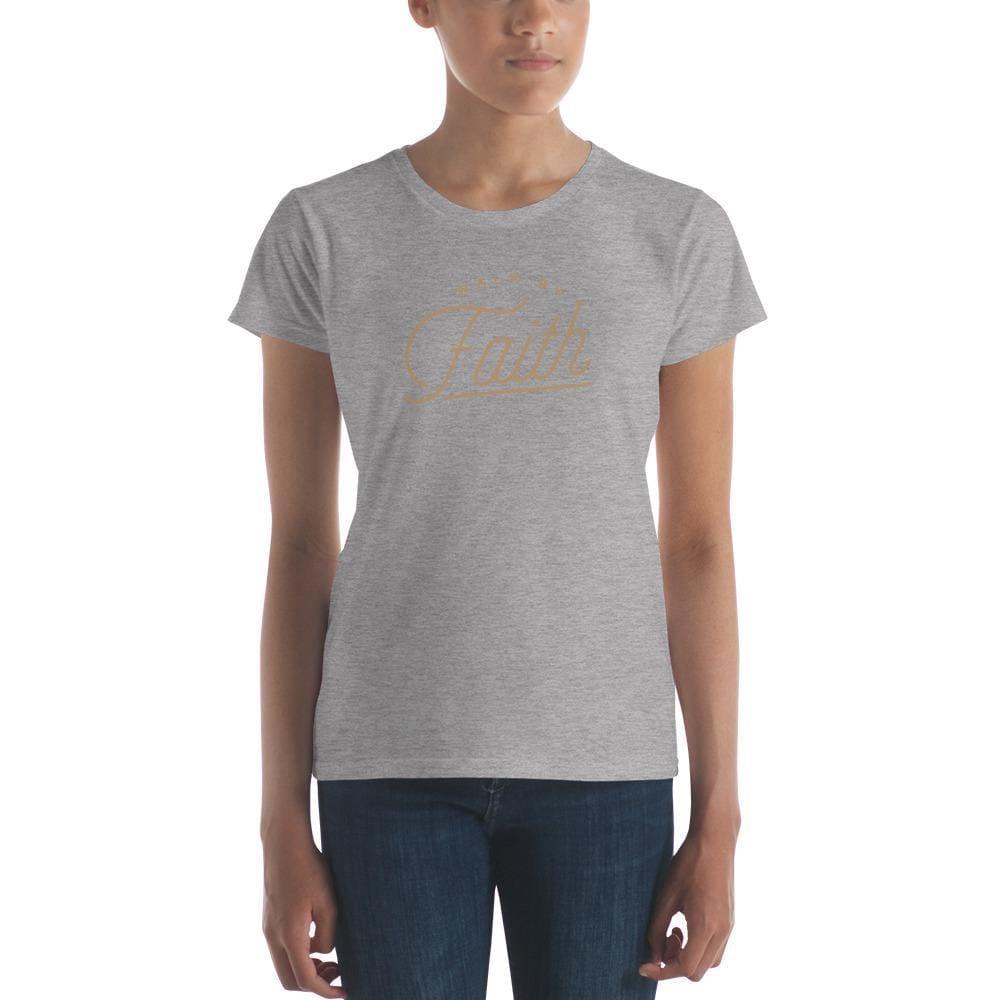 Womens Walk by Faith T-Shirt - S / Heather Grey - T-Shirts