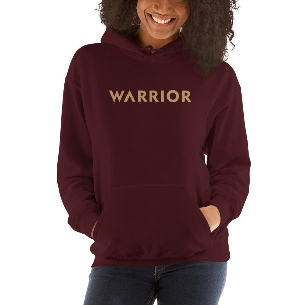 
            
                Load image into Gallery viewer, Womens Warrior Hoodie Sweatshirt - S / Maroon - Sweatshirts
            
        