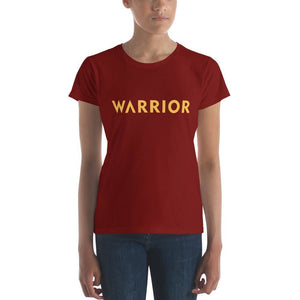
            
                Load image into Gallery viewer, Womens Warrior Short Sleeve T-shirt (Yellow Print) - S / Independence Red - T-Shirts
            
        