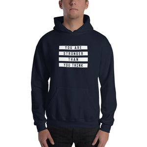 You are Stronger Than You Think Hoodie Sweatshirt - S / Navy - Sweatshirts